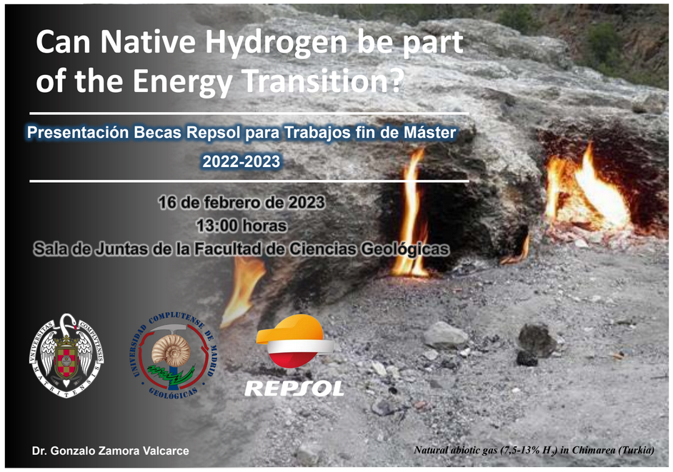Conferencia Dr. Gonzalo Zamora "Can Native Hydrogen be part of the Energy Transition?"